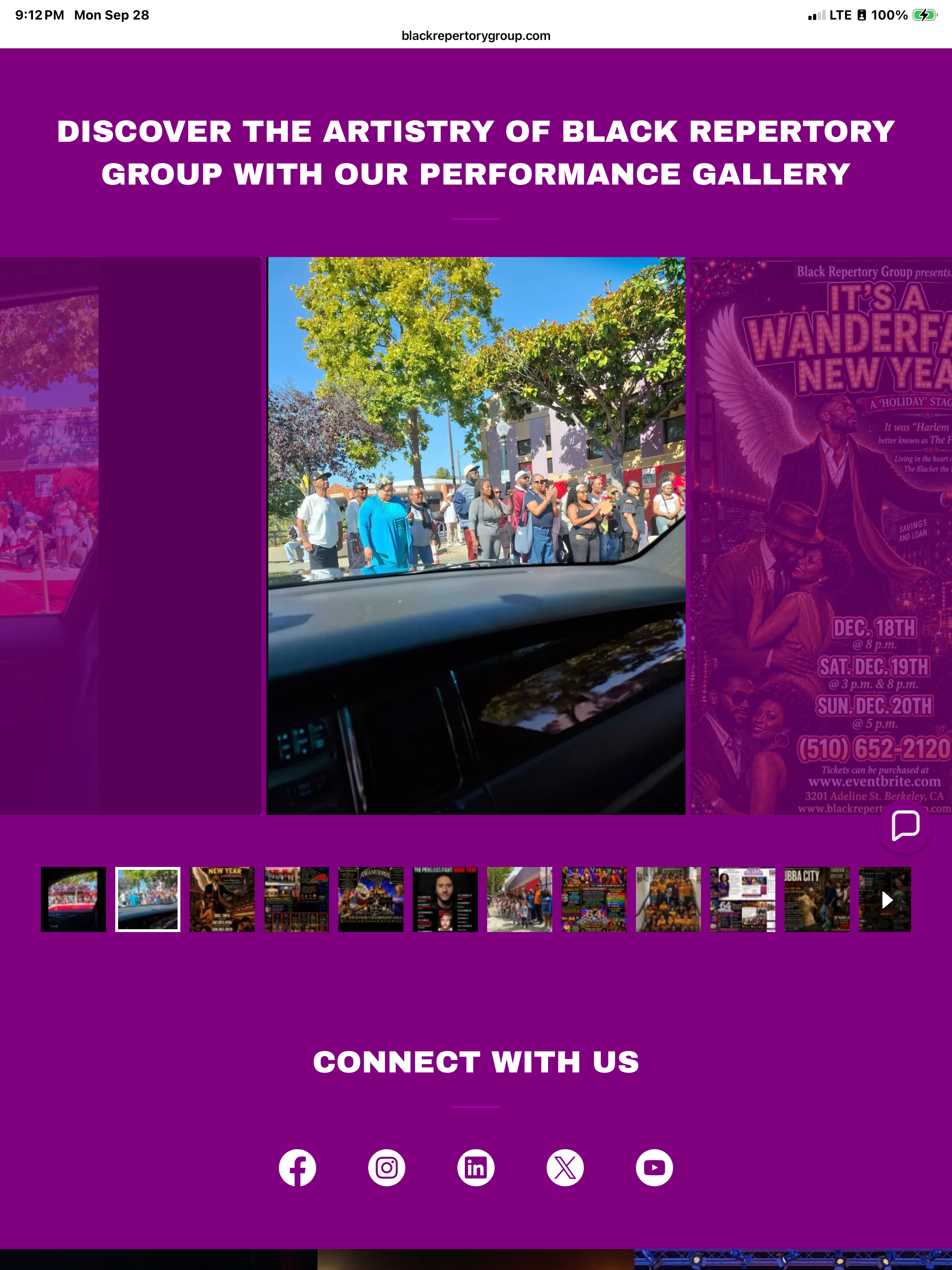 BRG community gathering outside theatre