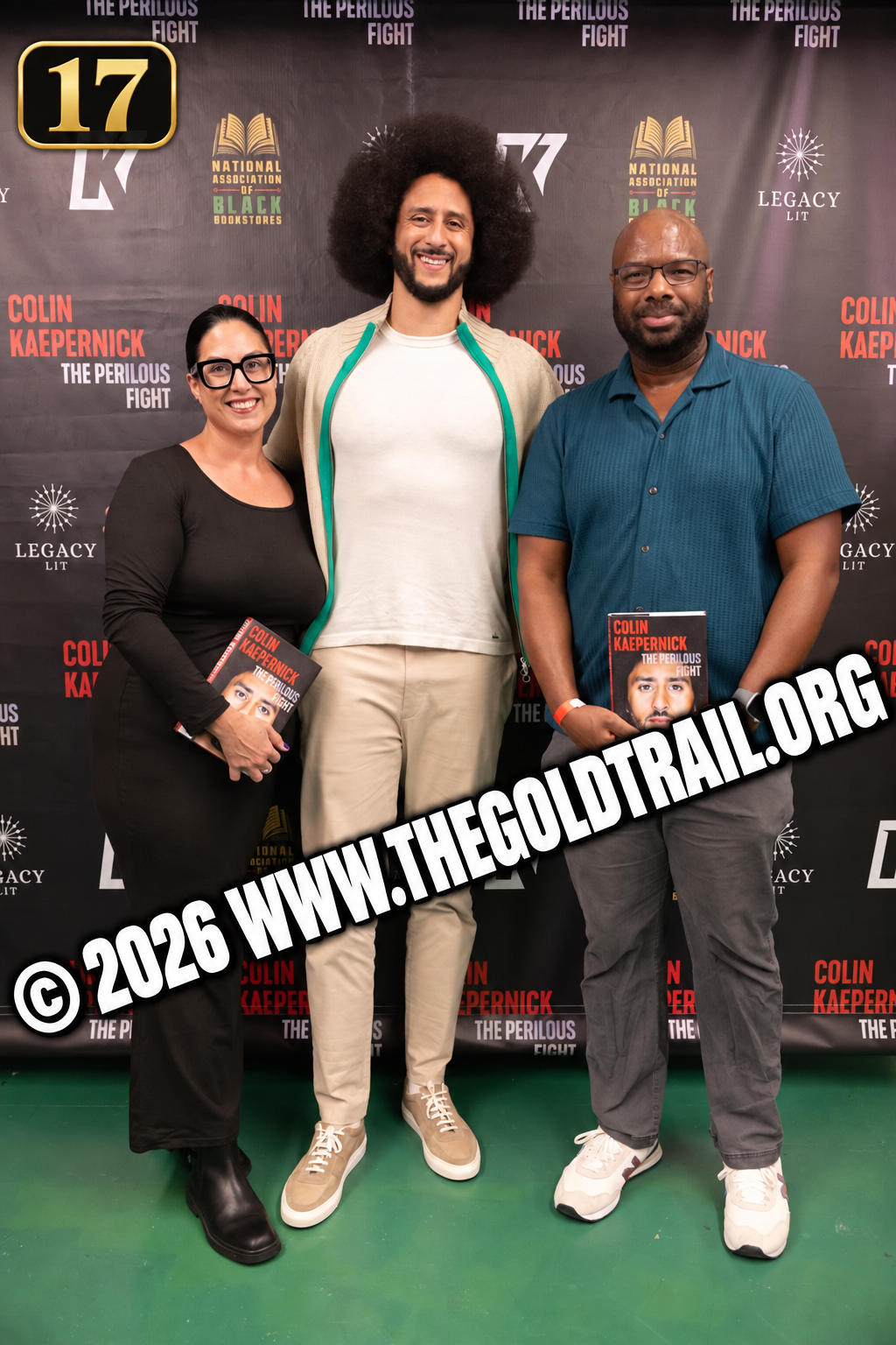 Group photo at the Kaepernick book signing premiere