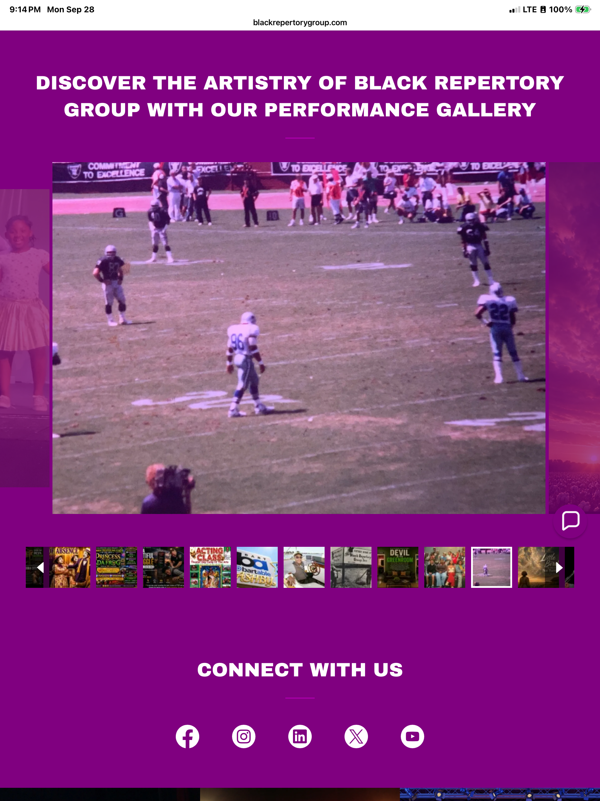 Youth football game — BRG community outreach